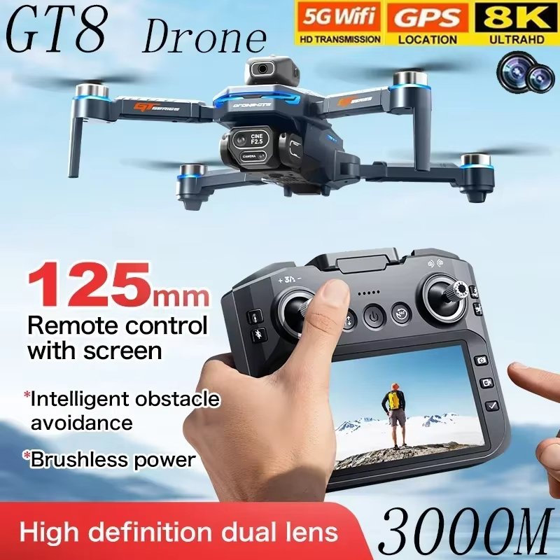 Drone Gt8 Rc - 4.3 inç Ekranlı GT8 Drone Engel