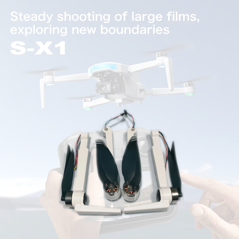 Drone X1 Rc - 4 adet fırçasız motor kolu bıçaklı