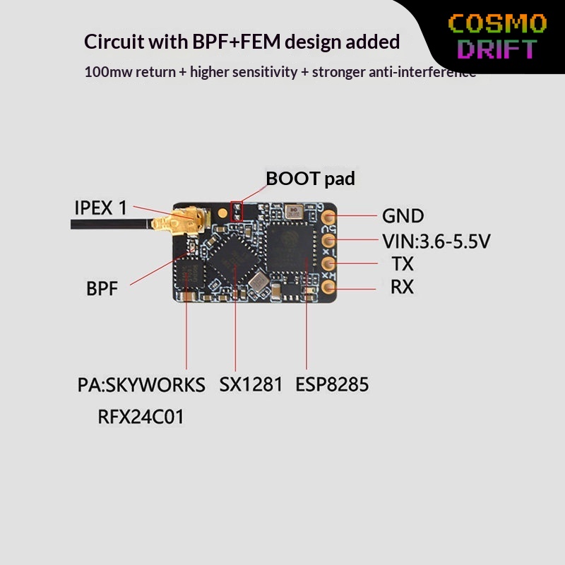 Drone Rc Board - Hot BAYCK Expresslrs Elrs Alıcı 2.4