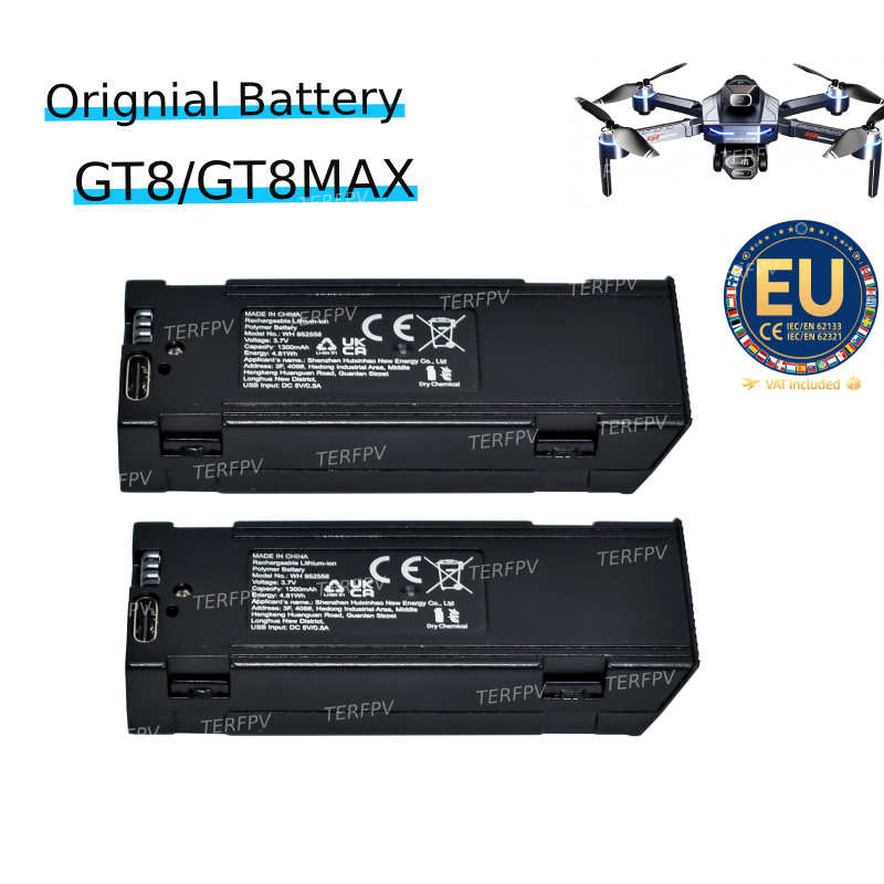 Drone Gt8 Rc - Orijinal GT8 Drone Pil GT8Max Quadcopter