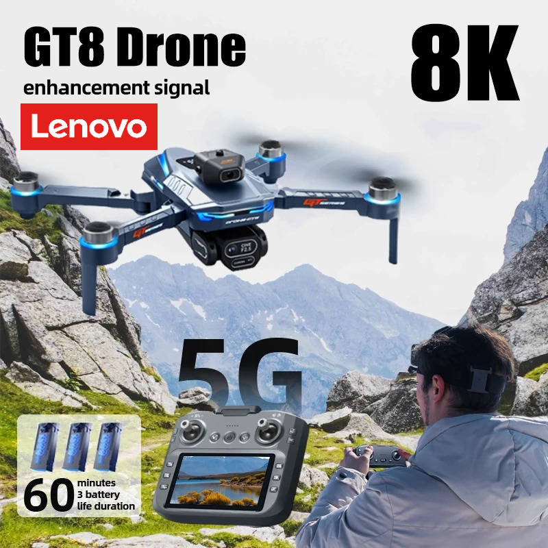 Drone Gt8 Rc - Lenovo GT8 Drone 8K Profesyonel 4K