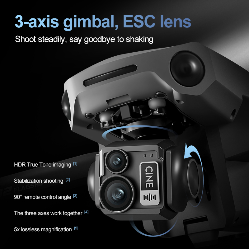 8K 3 Eksenli Gimbal Fırçasız 7 - Dron Rc Quadcopter incelemesi ve fiyatı
