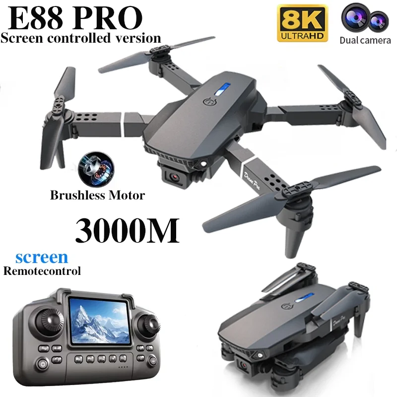 Profesyonel E88 PRO Drone ekra - Dron Rc Quadcopter incelemesi ve fiyatı