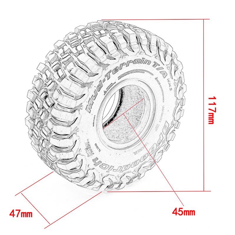 RC Araba 1.9 Inç 117mm Lastik  - Rc Rock Crawler incelemesi ve fiyatı