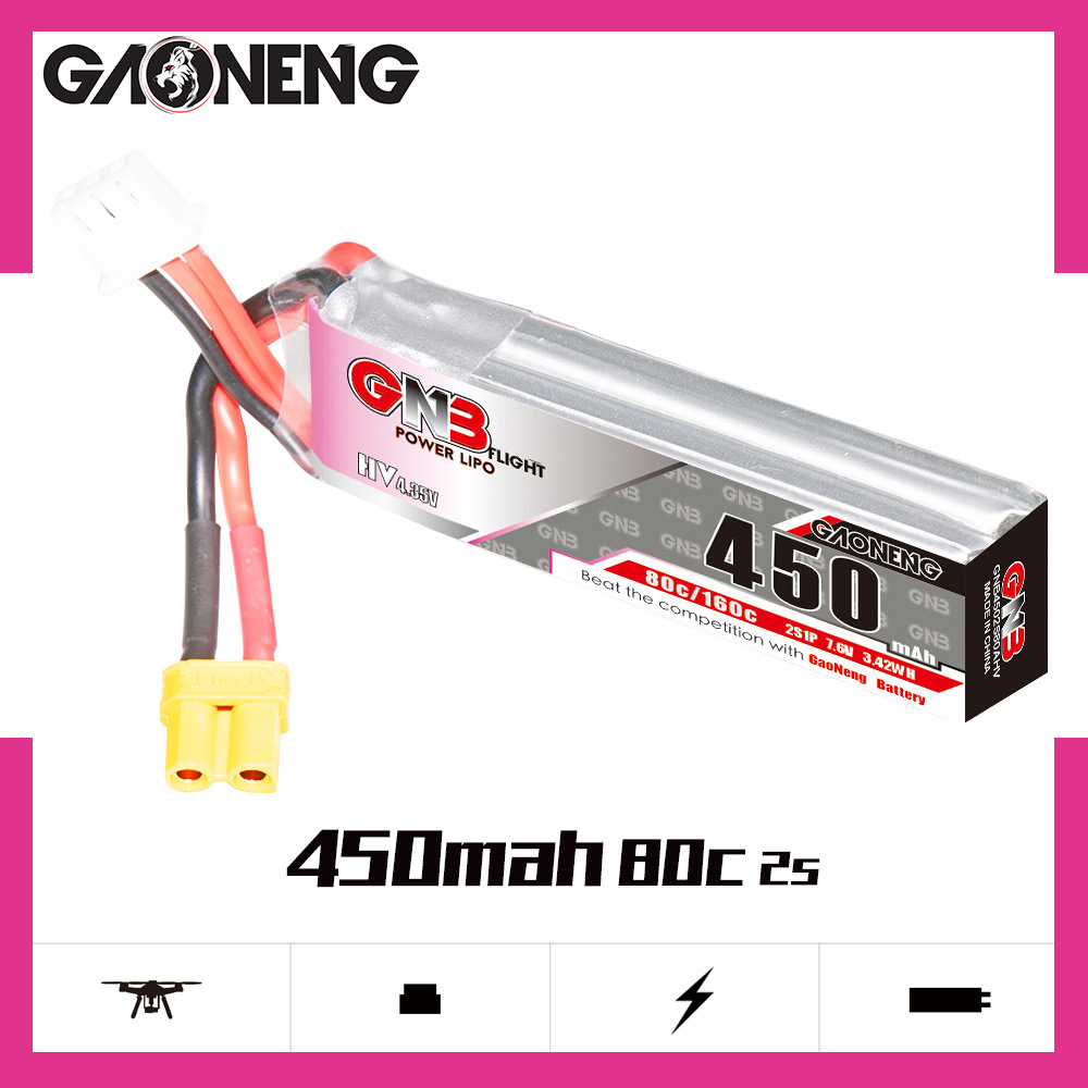 GNB LiPo Pil HV 2S 7.6V 450mAh - Drone Rc Board incelemesi ve fiyatı
