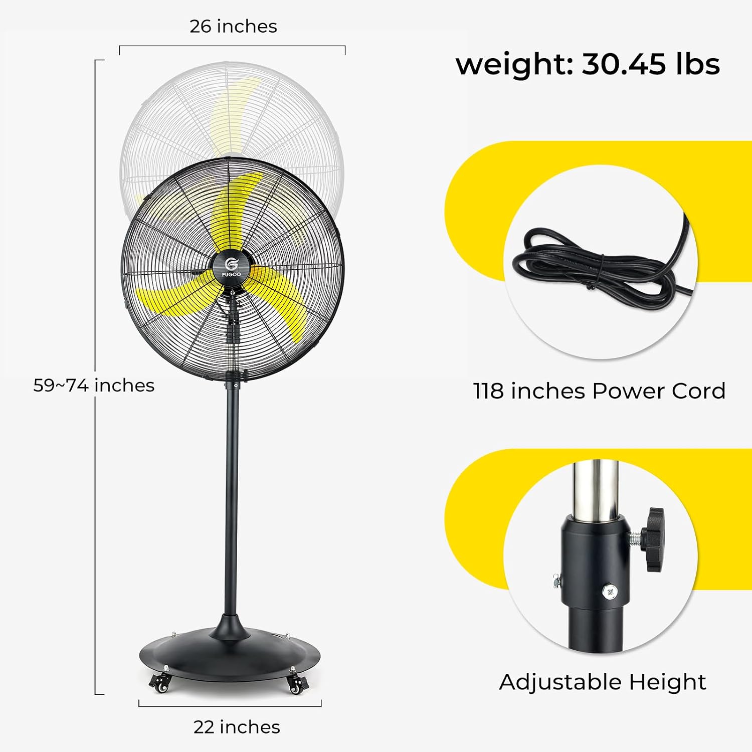 24'' Dış Mekan Salınımlı Ayakl - Brushless Motor incelemesi ve fiyatı