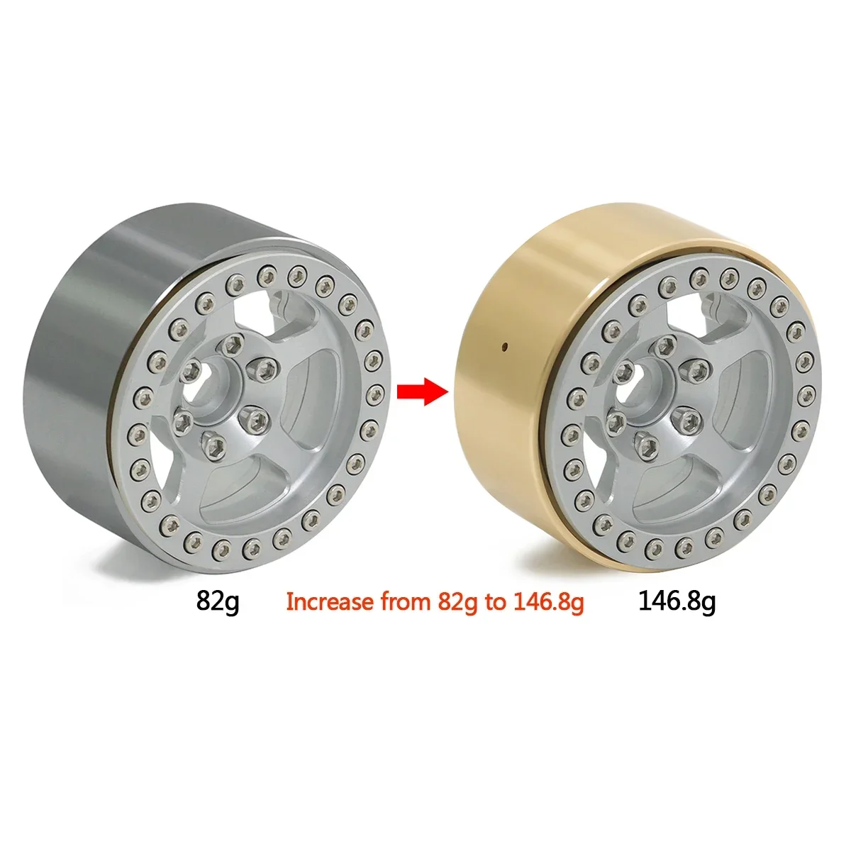 95g Pirinç 1.9 Inç Beadlock Te - Rc Rock Crawler incelemesi ve fiyatı
